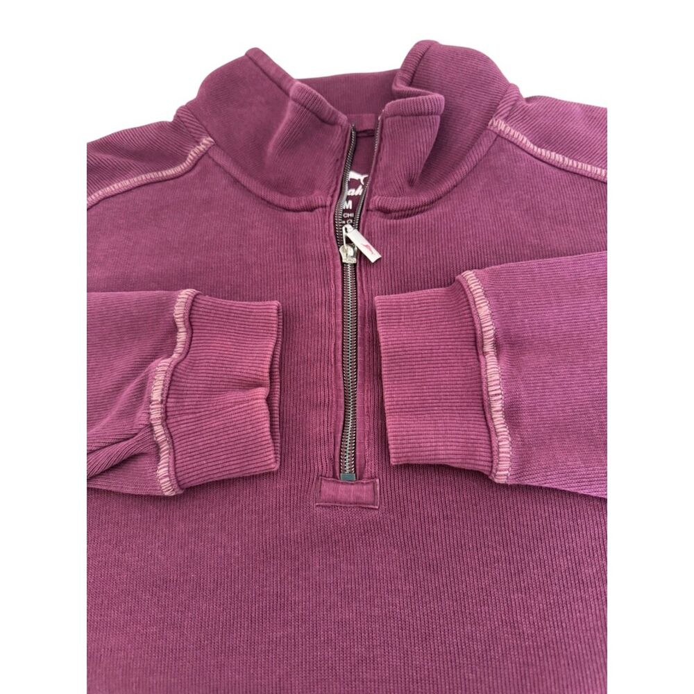 Tommy Bahama Embacadero Mens Medium 1/4 Zip Pullover Burgundy Marlin Sweatshirt - Picture 4 of 7